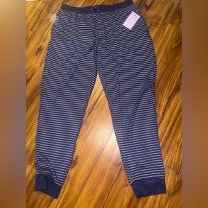 Striped Navy Jogger Pajama Pants